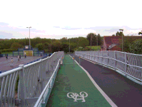 The barriers on Cutteslowe bridge descending into Cutteslowe